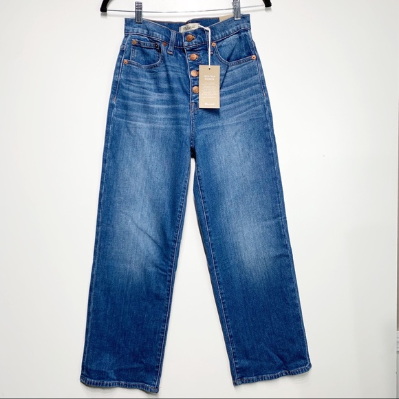 NWT Madewell Slim Wide-Leg Jeans in Olympia Wash Style L4312 - Picture 8 of 15